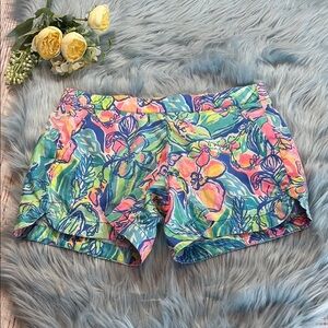 Lilly Pulitzer Ocean View Shorts in Serene Blue Gypsea Surf sz XXS